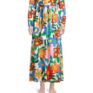 Mara Hoffman Luna Floral-Print V-Neck Maxi Dress